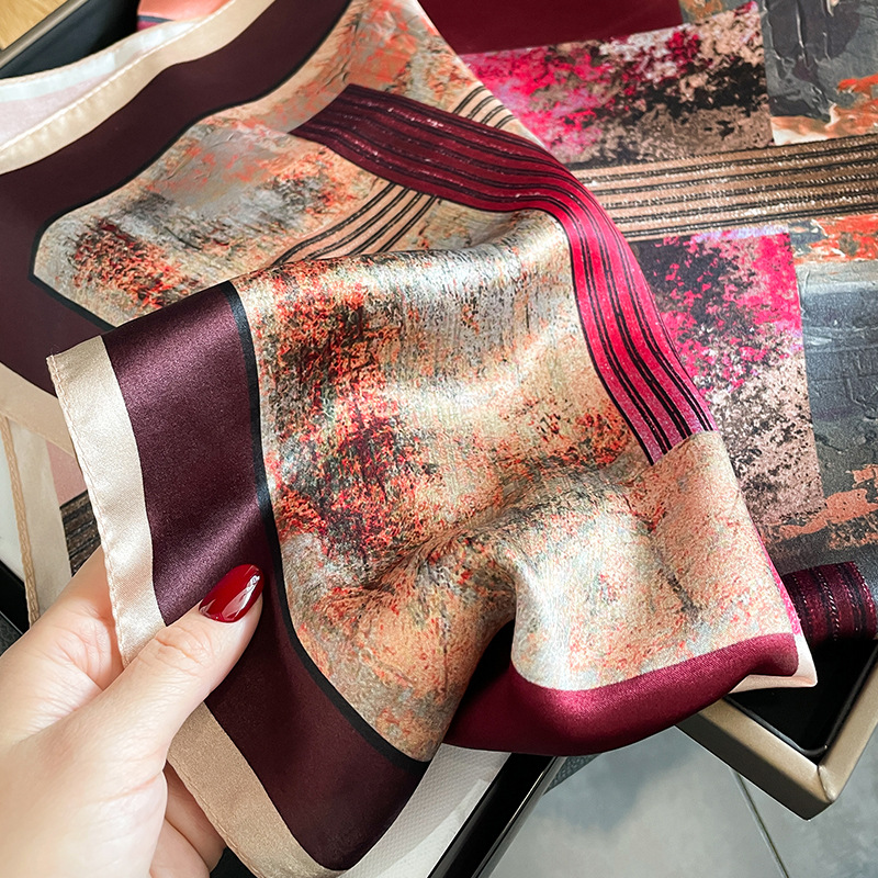 100% Real Silk Square Scarf Wo - Wrist Wraps 评论和价格