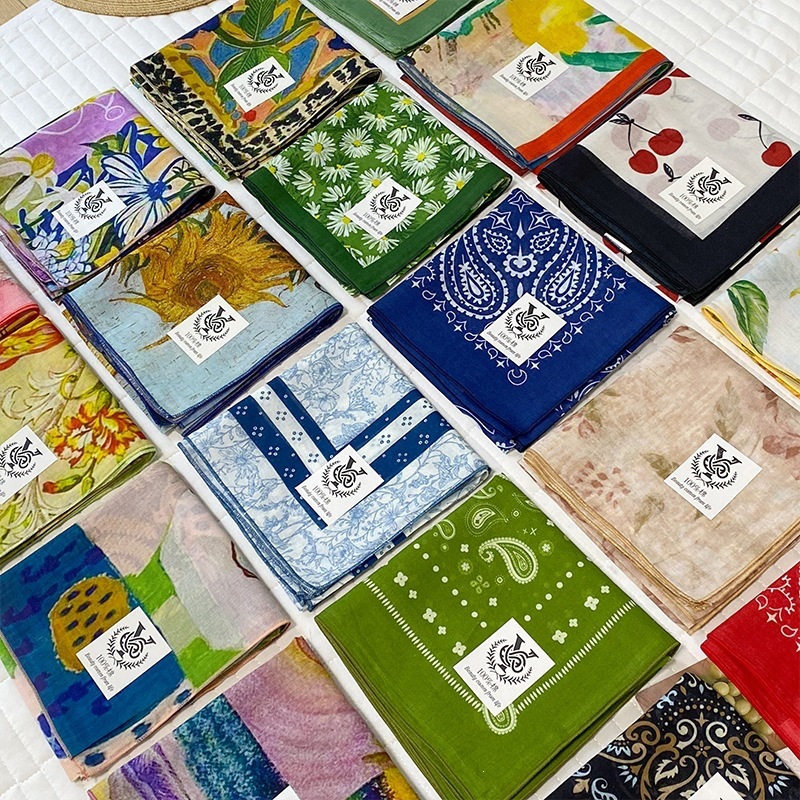 100% Cotton Square Scarf For W - Wrist Wraps 评论和价格