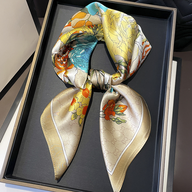 70cm New Women Silk Printed De - Wrist Wraps 评论和价格