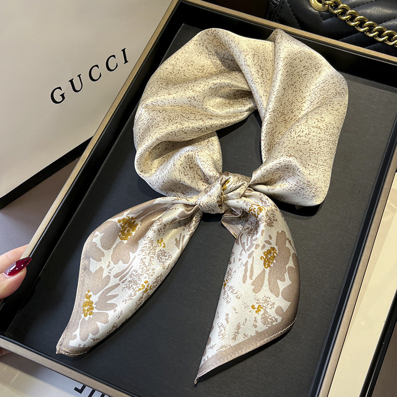 70cm New Women Silk Printed De - Wrist Wraps 评论和价格