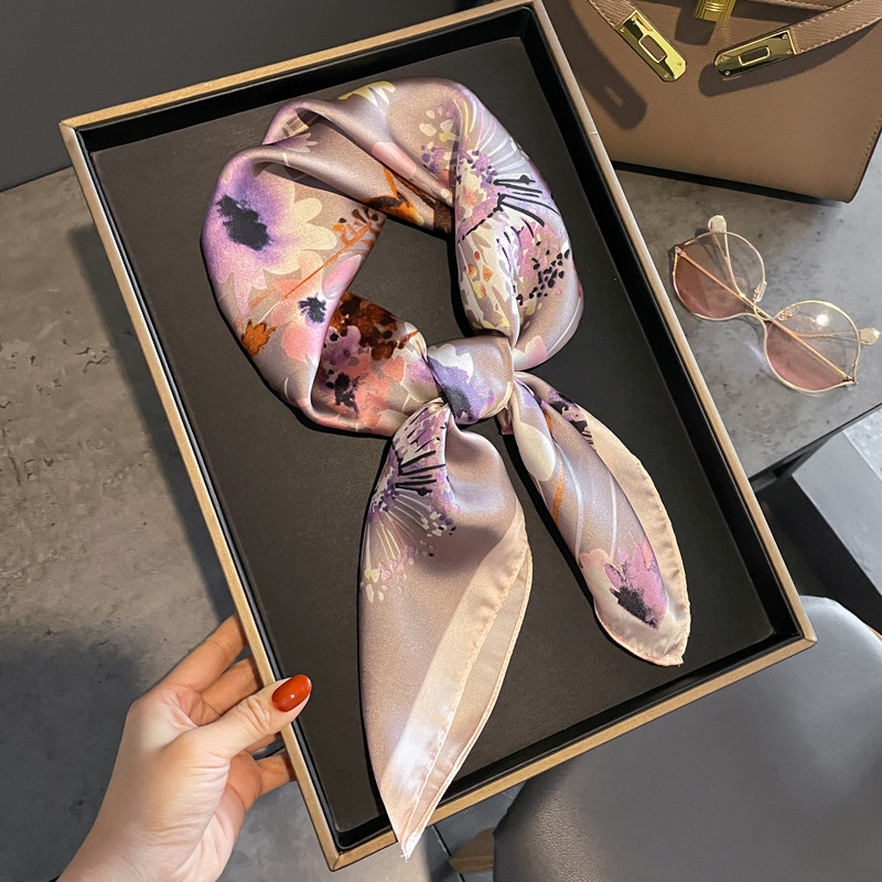 70cm New Women Silk Printed De - Wrist Wraps 评论和价格